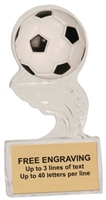 5 inch Clear Soccer Splash Sculpted Ice Award