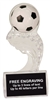 6 1/2 inch Clear Soccer Splash Sculpted Ice Award