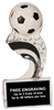 6 1/2 inch Black Soccer Splash Sculpted Ice Award