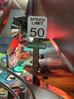 Speed Limit 50 Street Sign MOD for Stern's Foo Fighters pinball