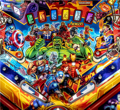 Stars and Stripes Flipper Bat Topper MODs for Avengers: Infinity Quest pinball machine (Set of 3)