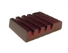 2 1/2 x 3 Mahogany Finish Slotted Coaster Holder