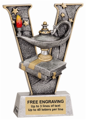 6 inch Lamp of Knowledge V Series Resin