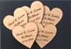 Personalized Wedding Heart Favors - Set of 50