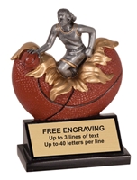 5 1/4 inch Female Basketball Xploding Resin