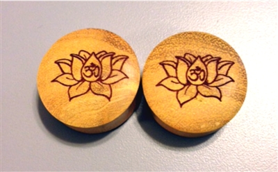 Pair of "Zen Lotus" Organic Plugs