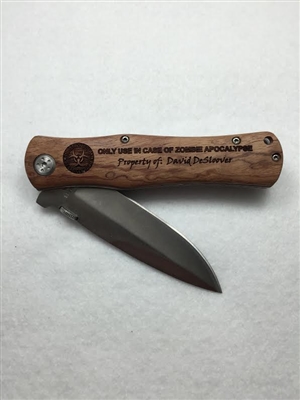 Zombie Apocalypse Personalized Knife