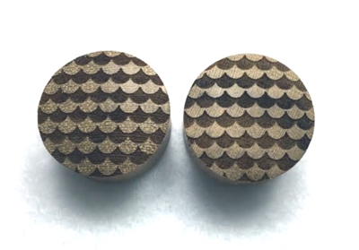Pair of "Abstract Waves" Organic Plugs