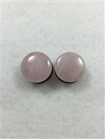 Single Flare Saddle Pink Jade Stone Plugs (with O-Ring)