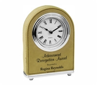 Personalized Leatherette Desk Clock