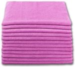Microfiber Cloth - Terry 16 x 16 300gsm - Pink Bulk Case of 204