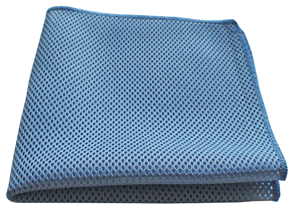 Microfiber Cloth, Mesh Scrubber, 16 x 16 Blue