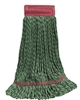 Microfiber Wet Mop - Hybrid - Large Green 5 Inch Band - Case of 30