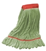 Microfiber Wet Mop - Green - Large 5 Inch Band - Case of 30