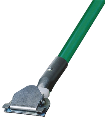Dust Mop Handle - Green Fiberglass 60 Inch - Clip On Style - Dozen