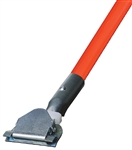 Dust Mop Handle - Orange Fiberglass 60 Inch - Clip On Style