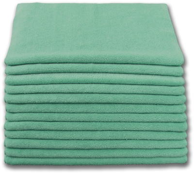 Microfiber Cloth - Terry 16x16 400gsm - Green Case of 180
