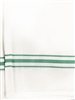 Bistro Napkin with Green Stripe. 17x26.  Blended 55/45 - White - 2 DZ