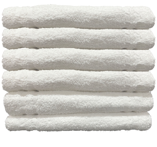 B-GRADE-SLIGHT IRREGULAR HOTEL Wash Cloth-100% Cotton 12x 12-1.00lb,  White, Case of 200