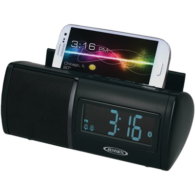 JENSEN JBD-100 Universal BluetoothÂ® Clock Radio