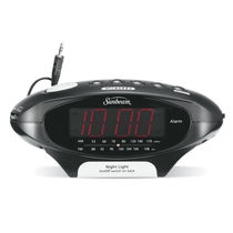 Sunbeam MP3 Ready AM/FM Alarm Clock Radio, Black