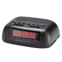 Sunbeam AM/FM Alarm Clock Radio, Black - Casepack 18