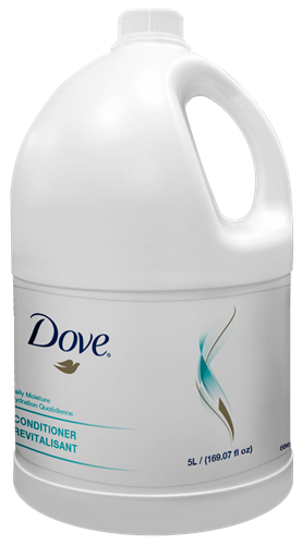 Dove 169 oz (5 Liter) Refillable Daily Moisture Conditioner  Bottles- Case of 3