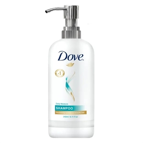 Dove 240 ml (8.11 oz) Daily Moisture Shampoo) with Pump  - Case of 24