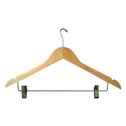 Womens Hanger Natural Flat Small Hook Chrome