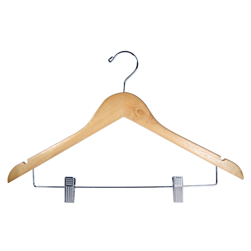 Womens Hanger Natural Flat Standard Chrome Hook
