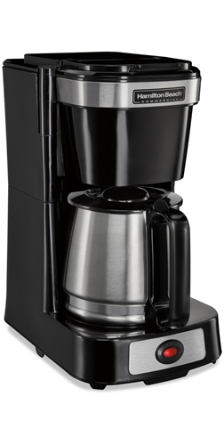 Hamilton Beach 4 Cup Coffeemaker-Black w/Stainless Carafe