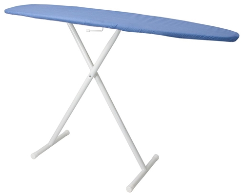 53" Basic Ironing Board - White With Blue Cover - Casepack 4