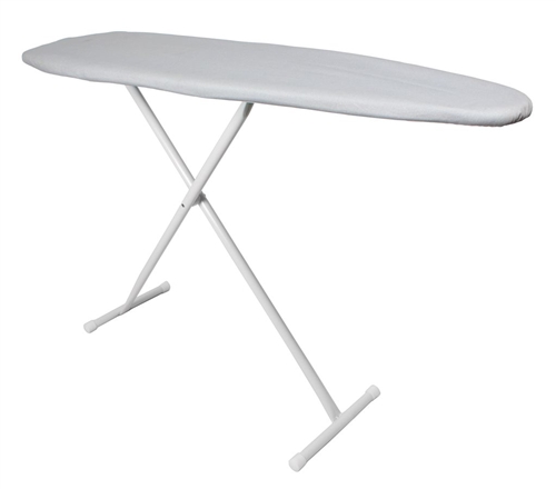 53" Basic Ironing Board - White With Khaki Cover - Casepack 4