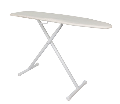53" Premium Ironing Board - White With Khaki Cover - Casepack 4