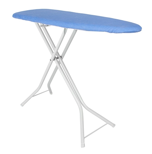 40" Compact Ironing Board; White with Blue Cover   - Casepack 4