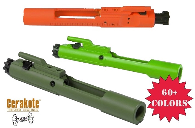 AR-15 Bolt Carrier Group .224 Valkyrie Complete -COLOR CHOICE - Shown in Hunter Orange, Zombie Green and OD Green