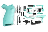 Robins Egg Blue Complete Ambidextrous Lower Parts Kit with Ergo Overmolded Grip