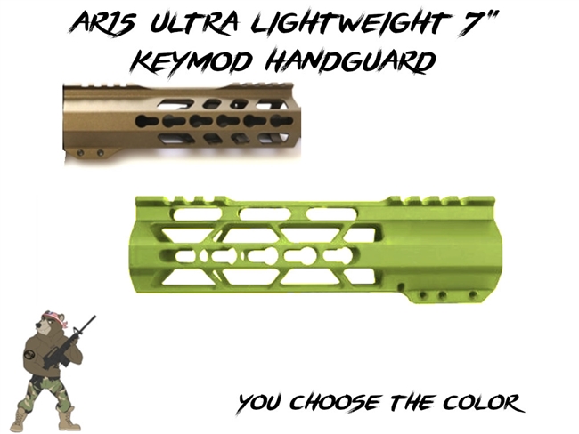 AR-15 Ultralight Weight Keymod Handguard - 7 inch | Free Float -Color Choice