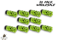 10PK WALKING DEAD MUZZLE BRAKE - STAINLESS STEEL 1/2-28RH