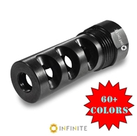 Infinite Product Solutions 'Premium 3 Hole Muzzle Device 1/2x28' Accepts 13/16 Sleeves - Available in Several Colors