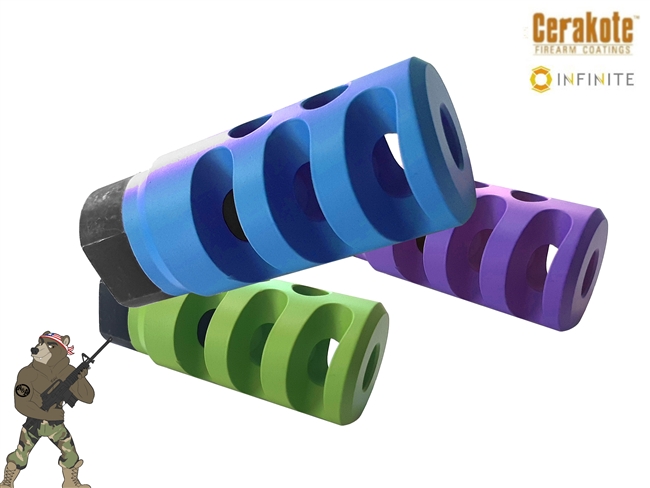 1/2-28 RH X-Treme Muzzle Brake - Stainless Steel Coated with your choice of Cerakote Color