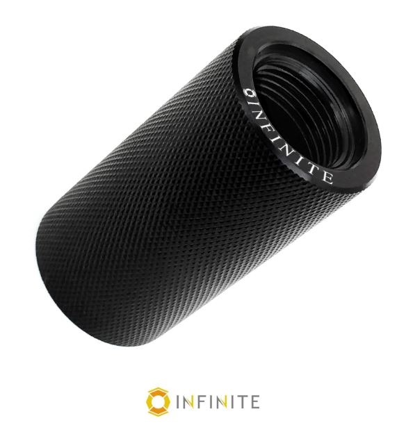 INFINITE 13/16-16 Knurled Sound Redirect Sleeve-BLACK