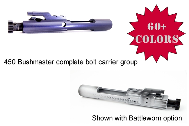 AR-15 Bolt Carrier Group  450 Bushmaster Complete -COLOR CHOICE