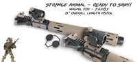 READY TO SHIP!  Strange Animal 13" Total Pistol Upper Assembly with a 7.5" 7.62x39 Barrel - In Magpul FDE  - In Magpul FDE