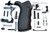 A&A AR-15 Lower Parts Kit with FCG and Black Rubber Overmolded Grip