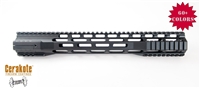 A&A Slim MLOK Free Float Clamp On Quad Rail Handguard/Rail 15" - Available in 60+ Colors