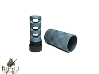 ALUMINUM  9mm 1/2-36 Muzzle Brake W/ Sound Forwarding Sleeve-COLOR CHOICE