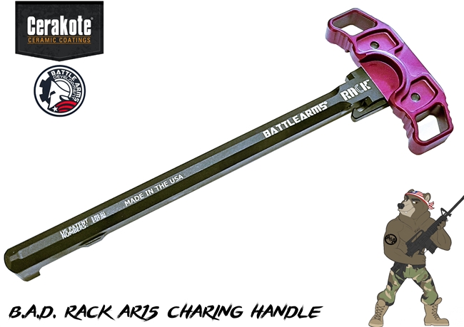 Battle Arms Development RACK Charging Handle AR15 - Available in several Cerakote Colors