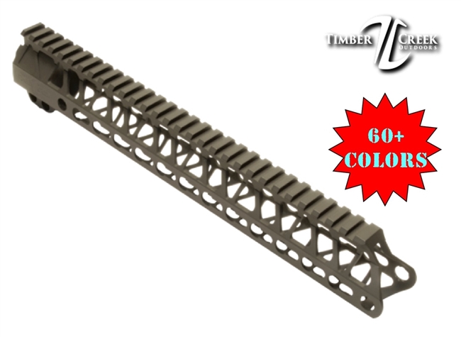 TIMBER CREEK ENFORCER 15 INCH HANDGUARD-MLOK Cerakote or Gun Candy COLOR CHOICE