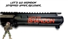 Let's Go Brandon Slick Side Pistol Caliber Stripped Upper Receiver - You Choose Color - Shown here in Firehouse Red